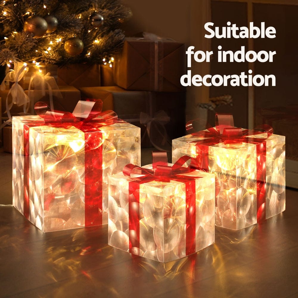 Jingle Jollys Occasions > Christmas > Christmas Wreaths & Garlands 3 PCS Christmas Lights 70 LED Fairy Light Gift Box Jingle Jollys