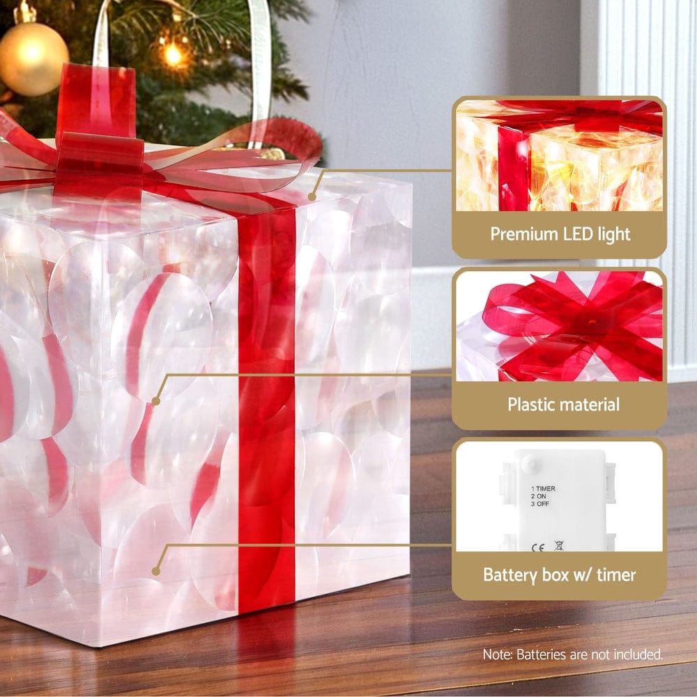 Jingle Jollys Occasions > Christmas > Christmas Wreaths & Garlands 3 PCS Christmas Lights 70 LED Fairy Light Gift Box Jingle Jollys