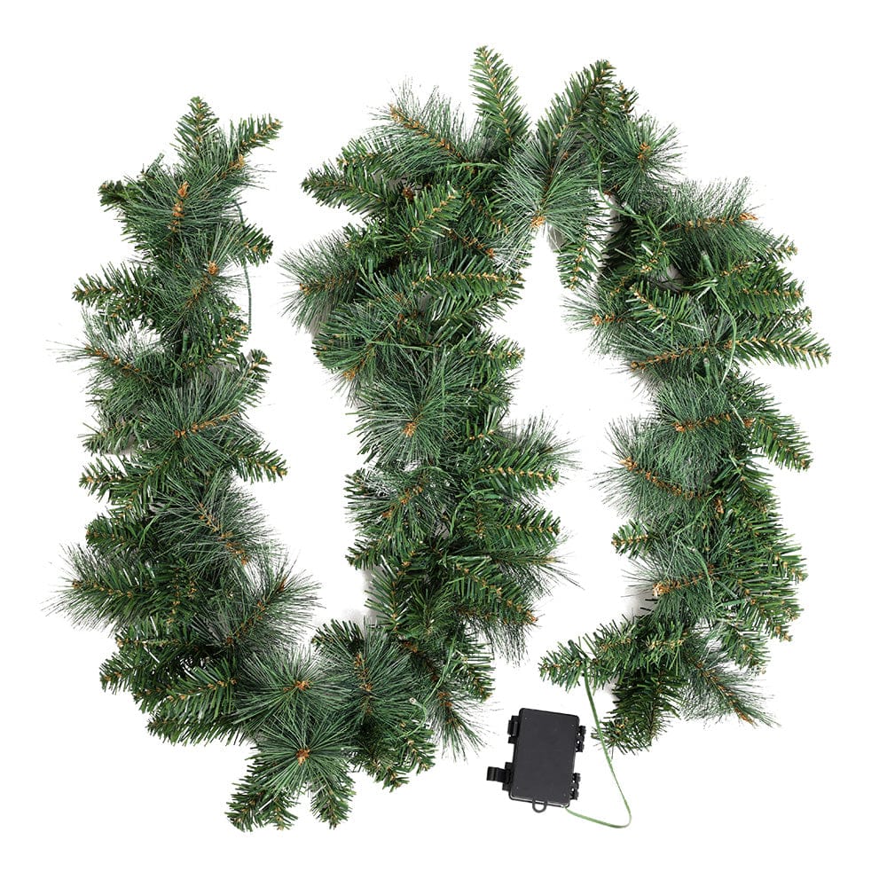 Jingle Jollys Occasions > Christmas > Christmas Wreaths & Garlands Jingle Jollys 1.8m Christmas Garland with LED lights Party Xmas Decorations