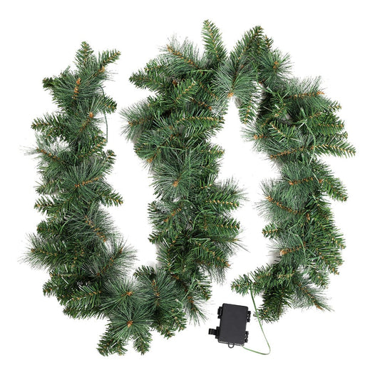 Jingle Jollys Occasions > Christmas > Christmas Wreaths & Garlands Jingle Jollys 1.8m Christmas Garland with LED lights Party Xmas Decorations