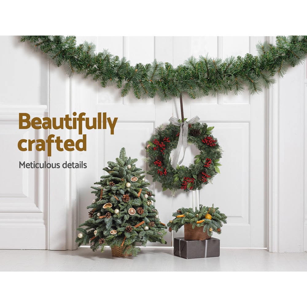Jingle Jollys Occasions > Christmas > Christmas Wreaths & Garlands Jingle Jollys 1.8m Christmas Garland with LED lights Party Xmas Decorations
