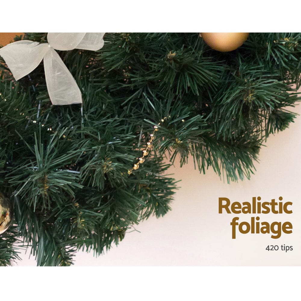 Jingle Jollys Occasions > Christmas > Christmas Wreaths & Garlands Jingle Jollys 1.8m Christmas Garland Xmas Decorations Green Wedding Party