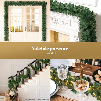 Jingle Jollys Occasions > Christmas > Christmas Wreaths & Garlands Jingle Jollys 10M Christmas Garland LED Lights Party Xmas Decorations 700 TIPS