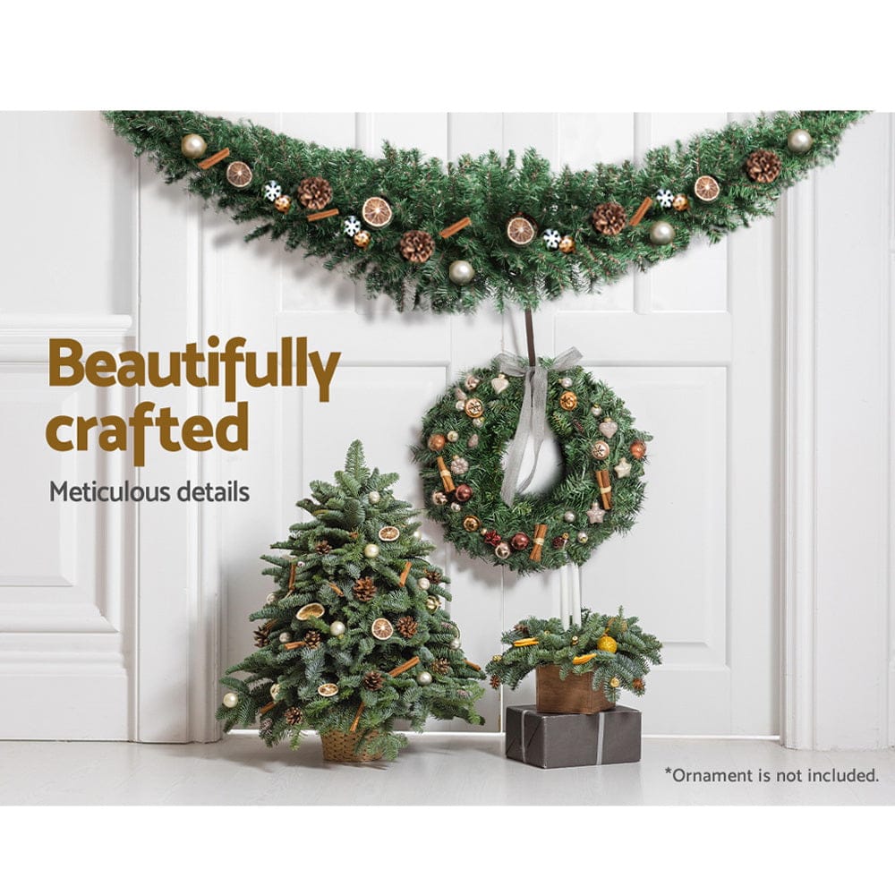 Jingle Jollys Occasions > Christmas > Christmas Wreaths & Garlands Jingle Jollys 2.1m Christmas Garland Xmas Decorations Green Wedding Party