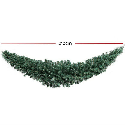Jingle Jollys Occasions > Christmas > Christmas Wreaths & Garlands Jingle Jollys 2.1m Christmas Garland Xmas Decorations Green Wedding Party