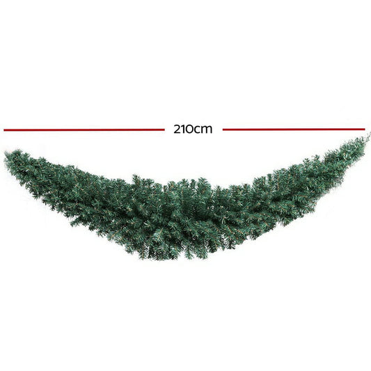 Jingle Jollys Occasions > Christmas > Christmas Wreaths & Garlands Jingle Jollys 2.1m Christmas Garland Xmas Decorations Green Wedding Party
