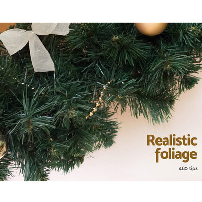 Jingle Jollys Occasions > Christmas > Christmas Wreaths & Garlands Jingle Jollys 2.1m Christmas Garland Xmas Decorations Green Wedding Party