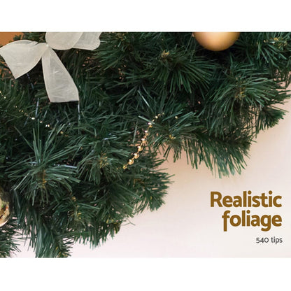 Jingle Jollys Occasions > Christmas > Christmas Wreaths & Garlands Jingle Jollys 2.4m Christmas Garland Xmas Decorations Green Wedding Party