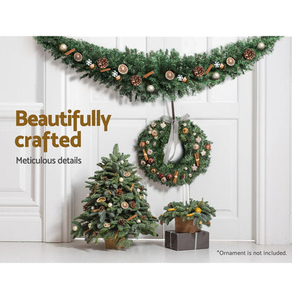 Jingle Jollys Occasions > Christmas > Christmas Wreaths & Garlands Jingle Jollys 2.4m Christmas Garland Xmas Decorations Green Wedding Party