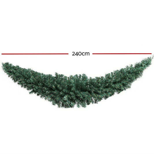 Jingle Jollys Occasions > Christmas > Christmas Wreaths & Garlands Jingle Jollys 2.4m Christmas Garland Xmas Decorations Green Wedding Party