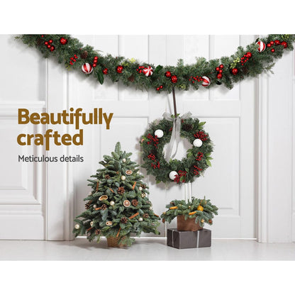 Jingle Jollys Occasions > Christmas > Christmas Wreaths & Garlands Jingle Jollys 2.7m Christmas Garland with Decorations Xmas Wedding Party