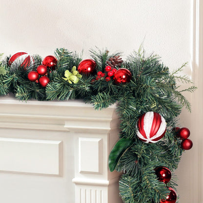 Jingle Jollys Occasions > Christmas > Christmas Wreaths & Garlands Jingle Jollys 2.7m Christmas Garland with Decorations Xmas Wedding Party