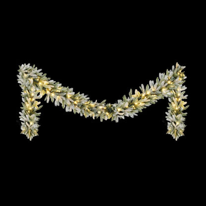 Jingle Jollys Occasions > Christmas > Christmas Wreaths & Garlands Jingle Jollys 3M Christmas Garland Pre-lit LED Lights Snow Frosted Tips Decor
