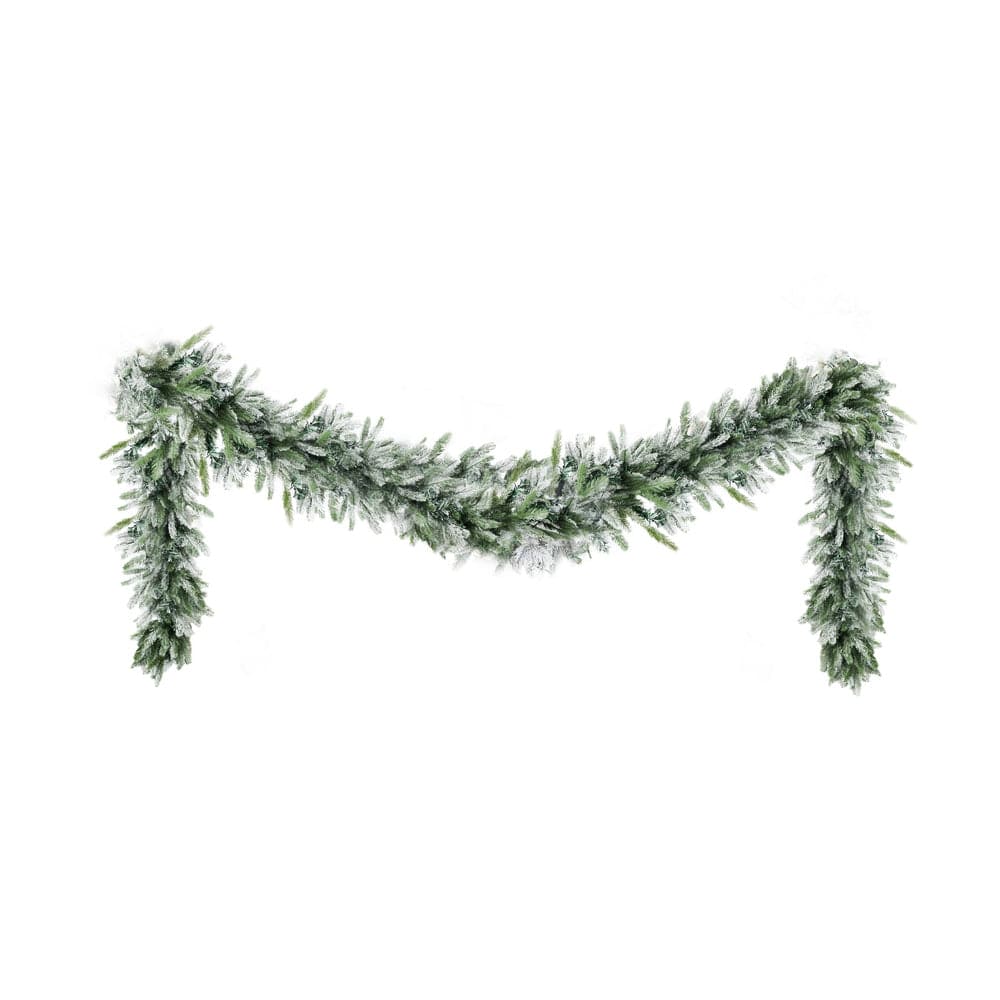 Jingle Jollys Occasions > Christmas > Christmas Wreaths & Garlands Jingle Jollys 3M Christmas Garland Pre-lit LED Lights Snow Frosted Tips Decor