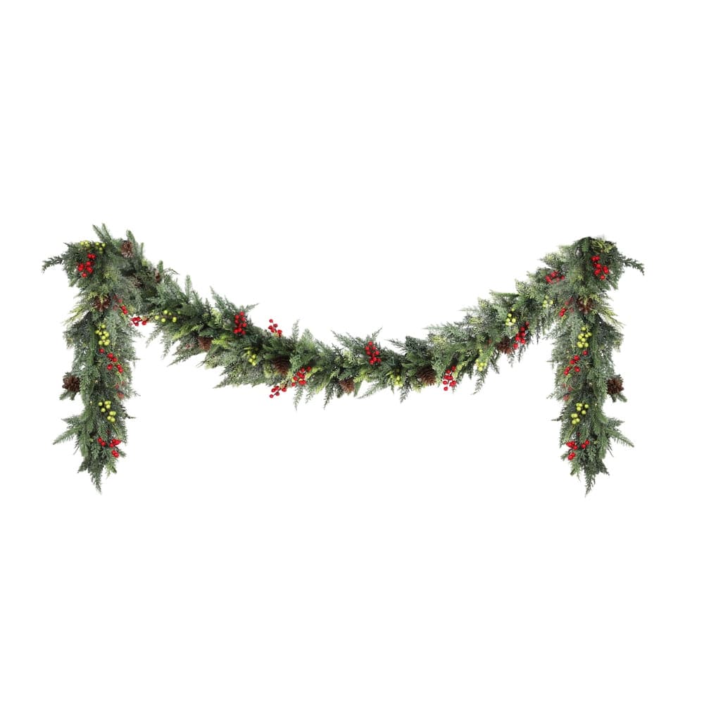 Jingle Jollys Occasions > Christmas > Christmas Wreaths & Garlands Jingle Jollys 3M Christmas Garland Pre-lit LED with Pine Cones Xmas Decor Green