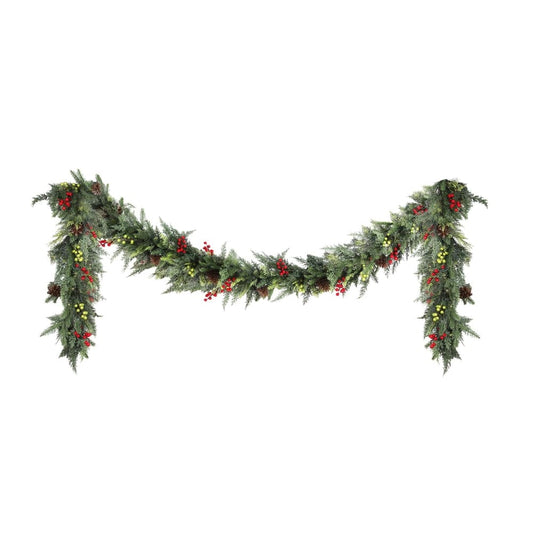 Jingle Jollys Occasions > Christmas > Christmas Wreaths & Garlands Jingle Jollys 3M Christmas Garland Pre-lit LED with Pine Cones Xmas Decor Green