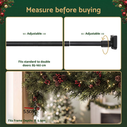 Jingle Jollys Occasions > Christmas > Christmas Wreaths & Garlands Jingle Jollys Christmas Garland Hook Wreath Hanger Fits 85-160CM Door No Drill