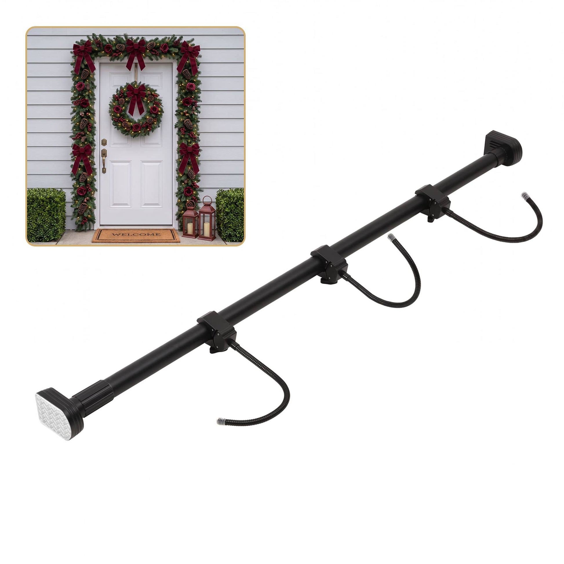 Jingle Jollys Occasions > Christmas > Christmas Wreaths & Garlands Jingle Jollys Christmas Garland Hook Wreath Hanger Fits 85-160CM Door No Drill