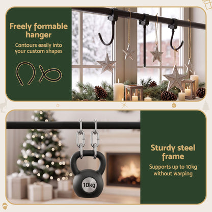 Jingle Jollys Occasions > Christmas > Christmas Wreaths & Garlands Jingle Jollys Christmas Garland Hook Wreath Hanger Fits 85-160CM Door No Drill