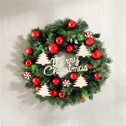 Jingle Jollys Occasions > Christmas > Christmas Wreaths & Garlands Jingle Jollys Christmas Wreath 40CM Xmas Garland Baubles Ornaments Party Decor
