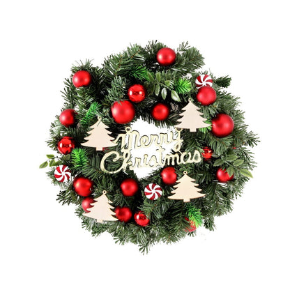 Jingle Jollys Occasions > Christmas > Christmas Wreaths & Garlands Jingle Jollys Christmas Wreath 40CM Xmas Garland Baubles Ornaments Party Decor