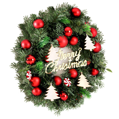 Jingle Jollys Occasions > Christmas > Christmas Wreaths & Garlands Jingle Jollys Christmas Wreath 40CM Xmas Garland Baubles Ornaments Party Decor