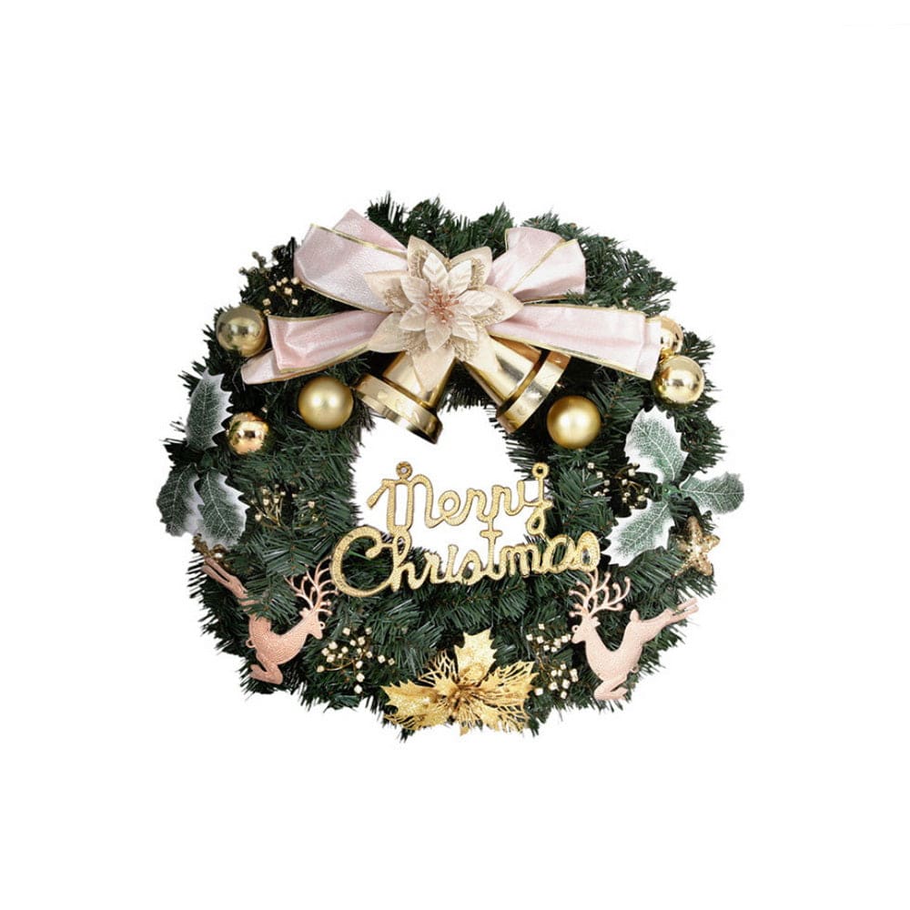 Jingle Jollys Occasions > Christmas > Christmas Wreaths & Garlands Jingle Jollys Christmas Wreath 60CM Garland Flowers Baubles Party Decorations