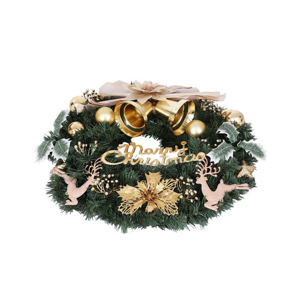 Jingle Jollys Occasions > Christmas > Christmas Wreaths & Garlands Jingle Jollys Christmas Wreath 60CM Garland Flowers Baubles Party Decorations