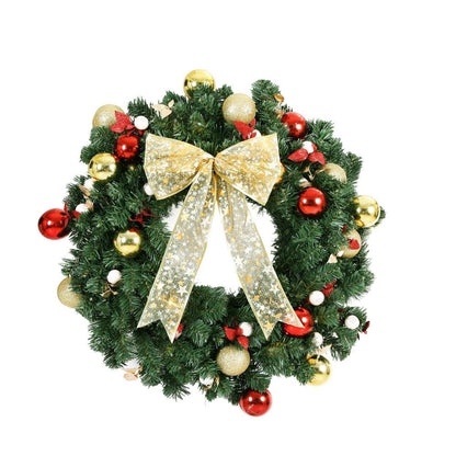 Jingle Jollys Occasions > Christmas > Christmas Wreaths & Garlands Jingle Jollys Christmas Wreath 60CM LED Garland Berries Bow Baubles Xmas Decor