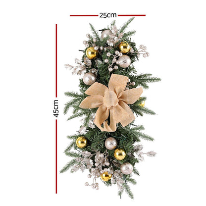 Jingle Jollys Occasions > Christmas > Christmas Wreaths & Garlands Jingle Jollys Hanging Christmas Garland 45cm Staircase Door Party Decor