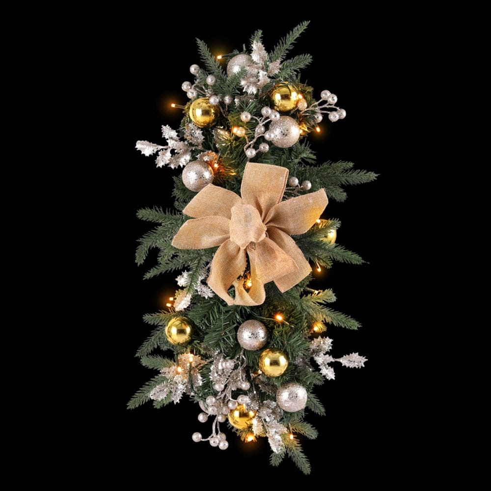 Jingle Jollys Occasions > Christmas > Christmas Wreaths & Garlands Jingle Jollys Hanging Christmas Garland 45cm Staircase Door Party Decor