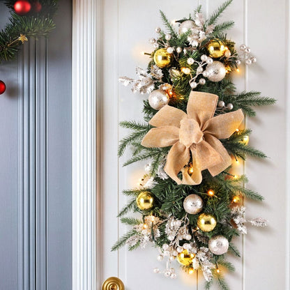 Jingle Jollys Occasions > Christmas > Christmas Wreaths & Garlands Jingle Jollys Hanging Christmas Garland 45cm Staircase Door Party Decor