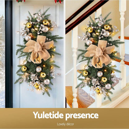 Jingle Jollys Occasions > Christmas > Christmas Wreaths & Garlands Jingle Jollys Hanging Christmas Garland 45cm Staircase Door Party Decor