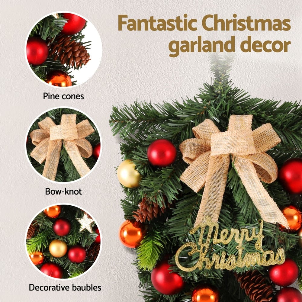 Jingle Jollys Occasions > Christmas > Christmas Wreaths & Garlands Jingle Jollys Hanging Christmas Garland 50CM Ornaments Party Decorations