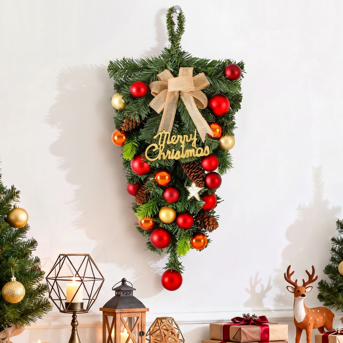 Jingle Jollys Occasions > Christmas > Christmas Wreaths & Garlands Jingle Jollys Hanging Christmas Garland 50CM Ornaments Party Decorations