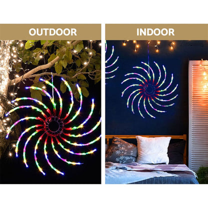 Jingle Jollys Occasions > Christmas > Outdoor Decorations & Lights 0.5M Christmas Lights 128 LED Spin Motif Light Decorations Jingle Jollys