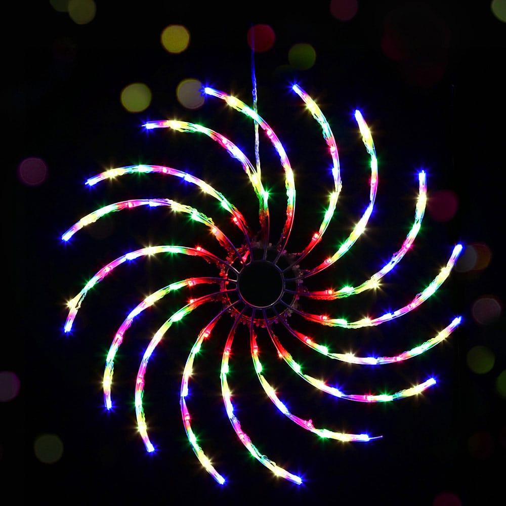 Jingle Jollys Occasions > Christmas > Outdoor Decorations & Lights 0.5M Christmas Lights 128 LED Spin Motif Light Decorations Jingle Jollys