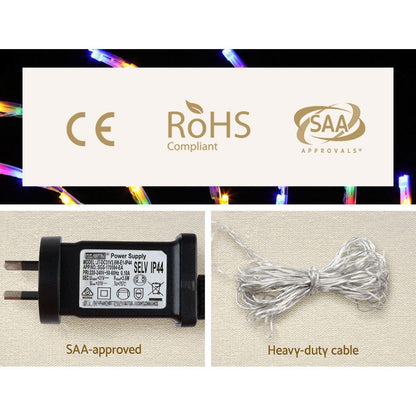 Jingle Jollys Occasions > Christmas > Outdoor Decorations & Lights 0.5M Christmas Lights 128 LED Spin Motif Light Decorations Jingle Jollys