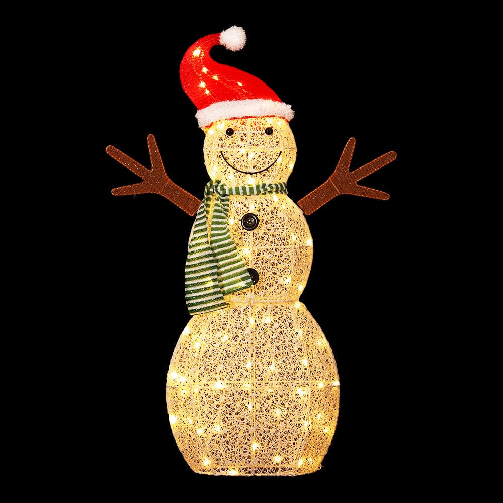 Jingle Jollys Occasions > Christmas > Outdoor Decorations & Lights 0.97M Christmas Lights Snowman 80 LED Decorations Jingle Jollys