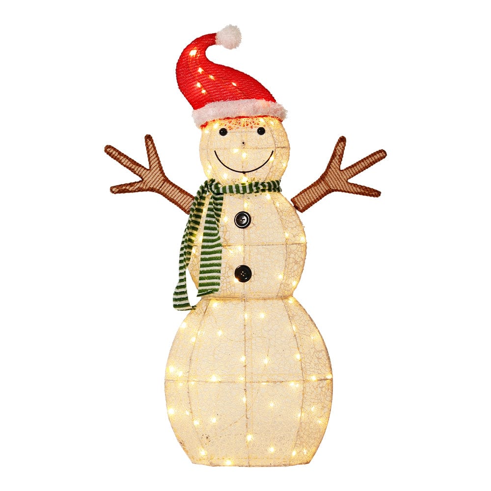 Jingle Jollys Occasions > Christmas > Outdoor Decorations & Lights 0.97M Christmas Lights Snowman 80 LED Decorations Jingle Jollys