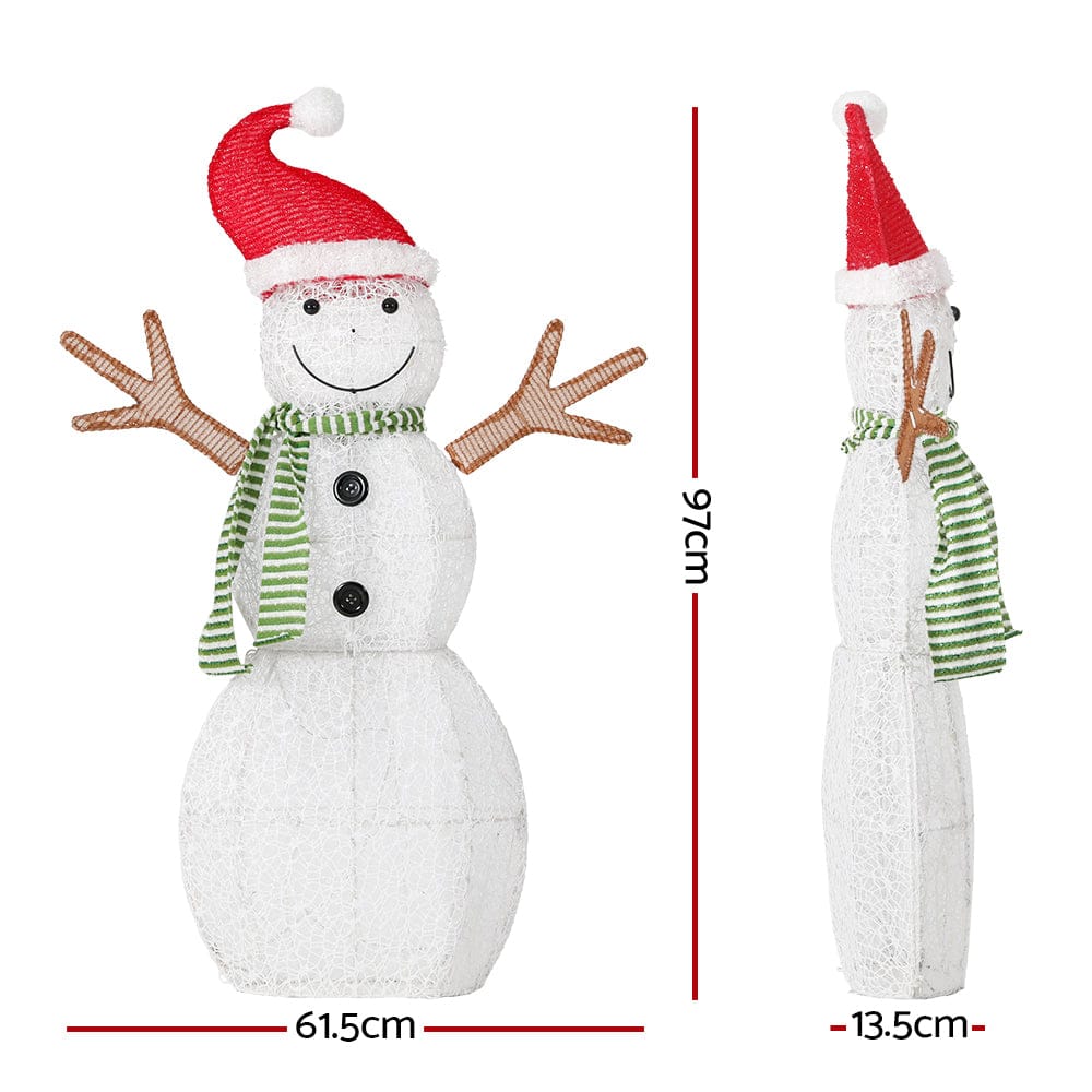 Jingle Jollys Occasions > Christmas > Outdoor Decorations & Lights 0.97M Christmas Lights Snowman 80 LED Decorations Jingle Jollys