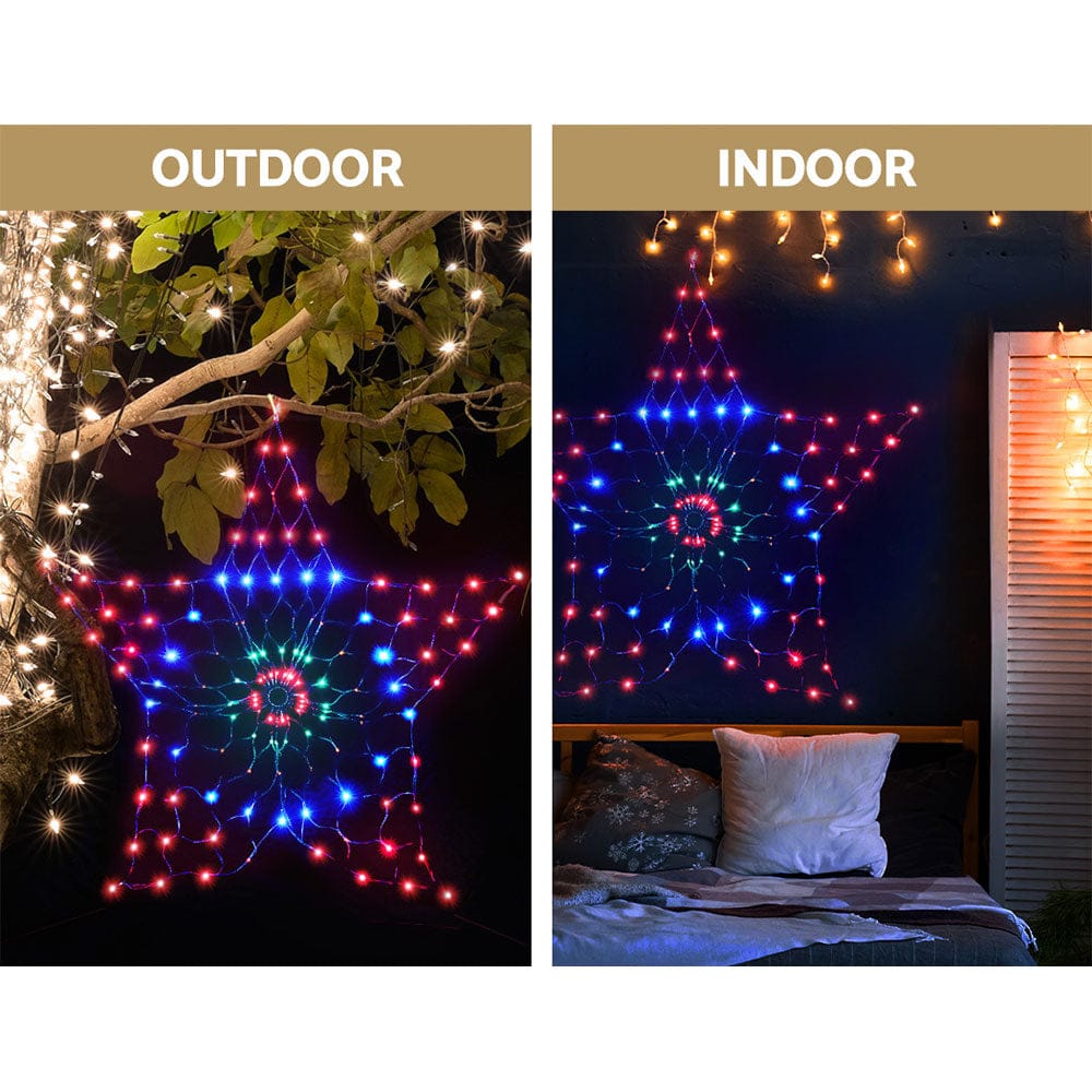 Jingle Jollys Occasions > Christmas > Outdoor Decorations & Lights 1.3M Christmas Lights 130 LED Snow Motif Light Decorations Jingle Jollys