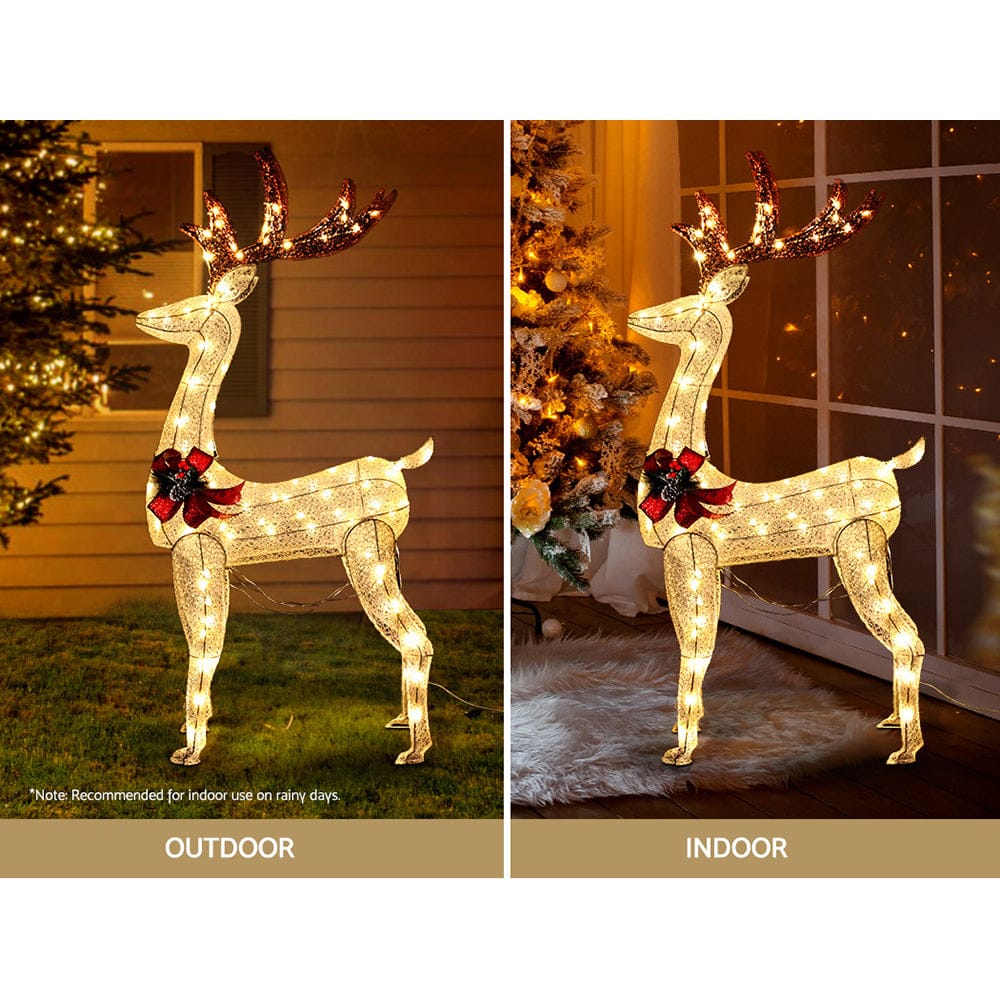 Jingle Jollys Occasions > Christmas > Outdoor Decorations & Lights 1.5M Christmas Lights Reindeer 100 LED Decorations Jingle Jollys