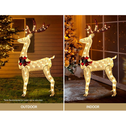 Jingle Jollys Occasions > Christmas > Outdoor Decorations & Lights 1.5M Christmas Lights Reindeer 100 LED Decorations Jingle Jollys
