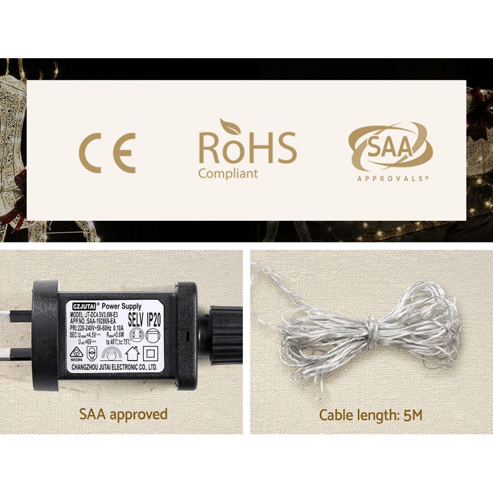 Jingle Jollys Occasions > Christmas > Outdoor Decorations & Lights 1.5M Christmas Lights Reindeer 100 LED Decorations Jingle Jollys