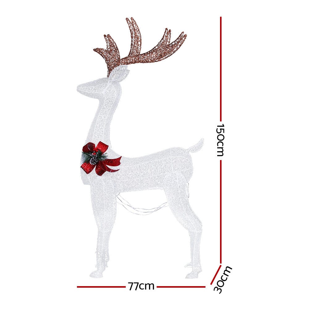 Jingle Jollys Occasions > Christmas > Outdoor Decorations & Lights 1.5M Christmas Lights Reindeer 100 LED Decorations Jingle Jollys
