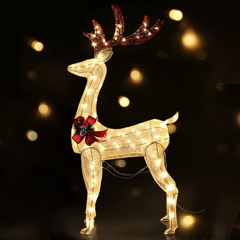 Jingle Jollys Occasions > Christmas > Outdoor Decorations & Lights 1.5M Christmas Lights Reindeer 100 LED Decorations Jingle Jollys
