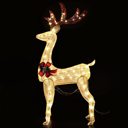 Jingle Jollys Occasions > Christmas > Outdoor Decorations & Lights 1.5M Christmas Lights Reindeer 100 LED Decorations Jingle Jollys