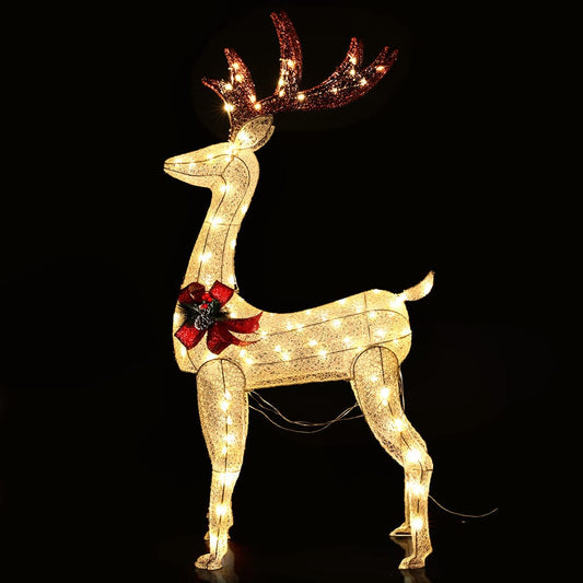 Jingle Jollys Occasions > Christmas > Outdoor Decorations & Lights 1.5M Christmas Lights Reindeer 100 LED Decorations Jingle Jollys