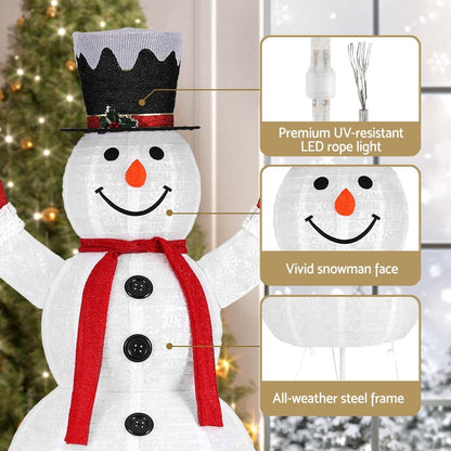 Jingle Jollys Occasions > Christmas > Outdoor Decorations & Lights 1.7M Christmas Lights 200 LED Fairy Light Snowman Decorations Jingle Jollys